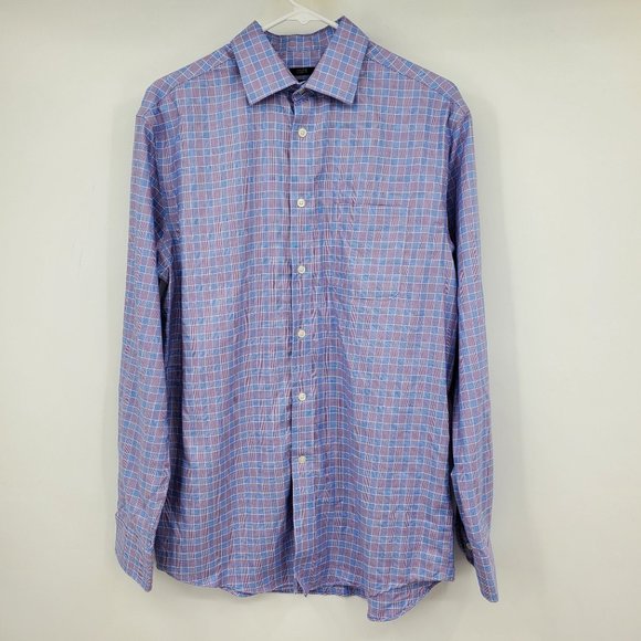 Pronto Uomo Non Iron Classic Fit Egyptian Cotton Button Dress Shirt 15.5 34/35 - Picture 1 of 11